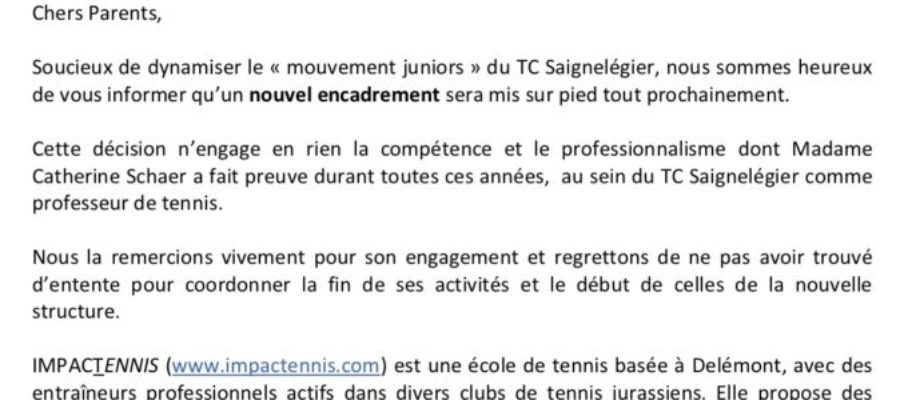 mouvement juniors 2019